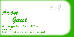 aron gaul business card